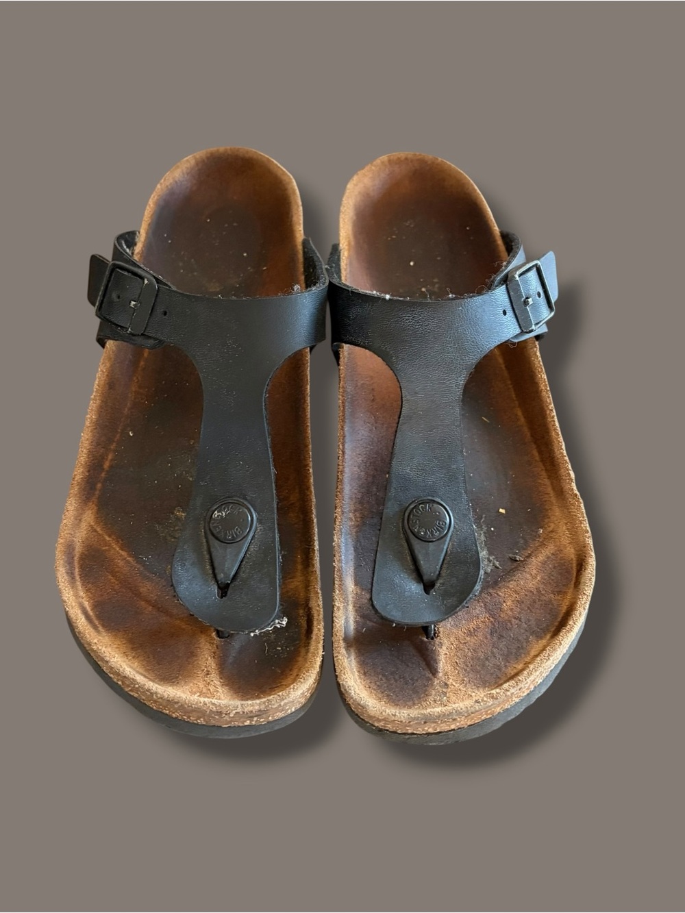 Black Birkenstock Gizeh Kids Size 34